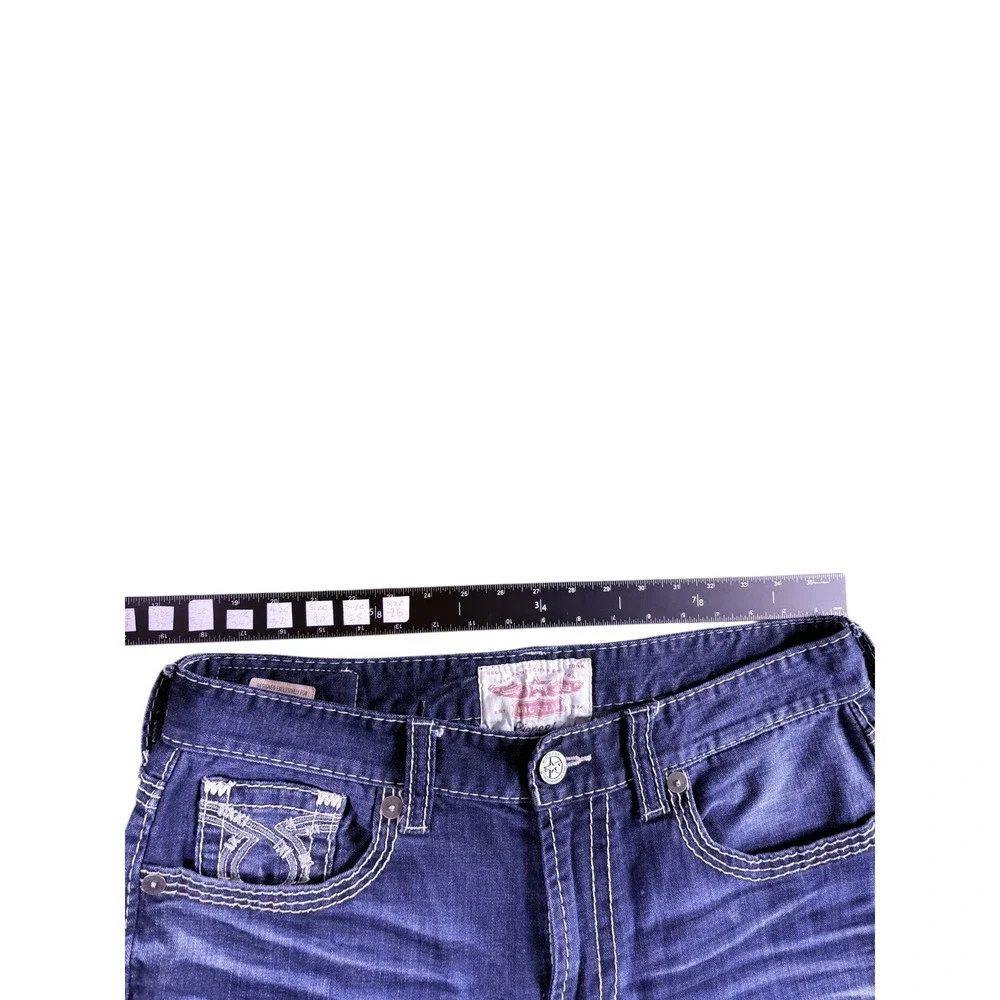 Big Star Pioneer Bootcut Jeans Men 36R Blue Denim Heritage Workwear Thick Stitch